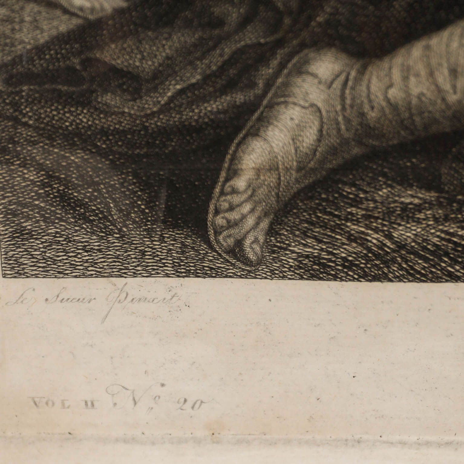 François  Aliamet After Le Sueur 1773 Engraving, Martyrdom Of Saint Stephen photo for sale