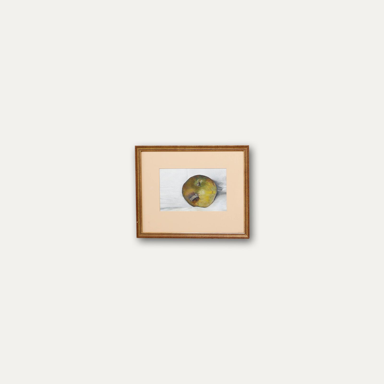 Framed 20th Century Oil Still Life Of A Cooking Apple photo vinterior