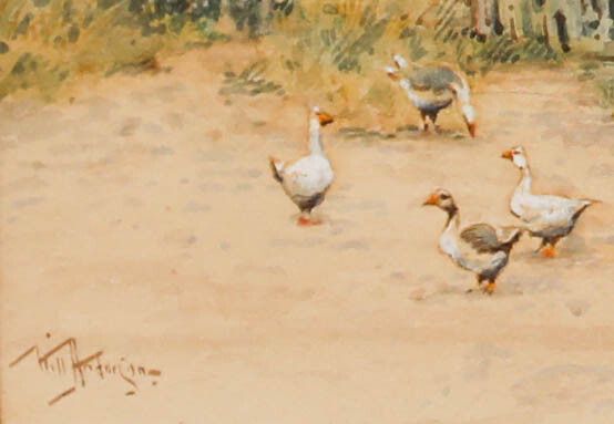 Will Anderson (Fl.1880 1895)  Early 20th Century Watercolour, Morning On Farm photo vinterior