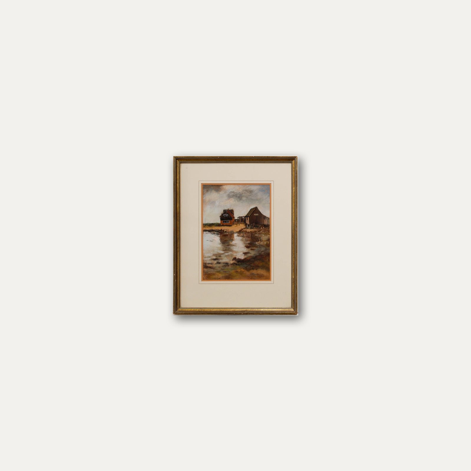 Sheelah R Michalski Framed 20th Century Pastel, Norfolk Coastal Scene photo buy