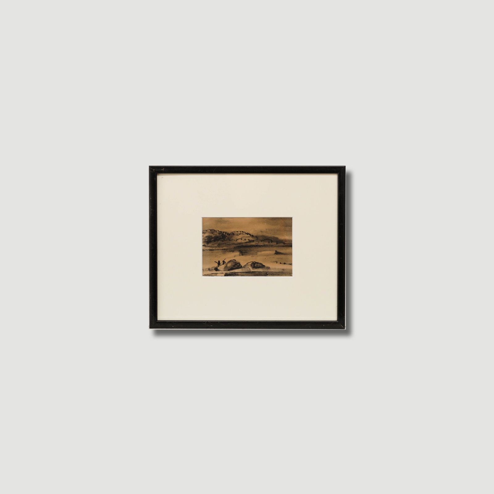 Manner Of Hercules Brabazon Brabazon (1821 1906)  Ink Wash, Misty Lake photo vinterior