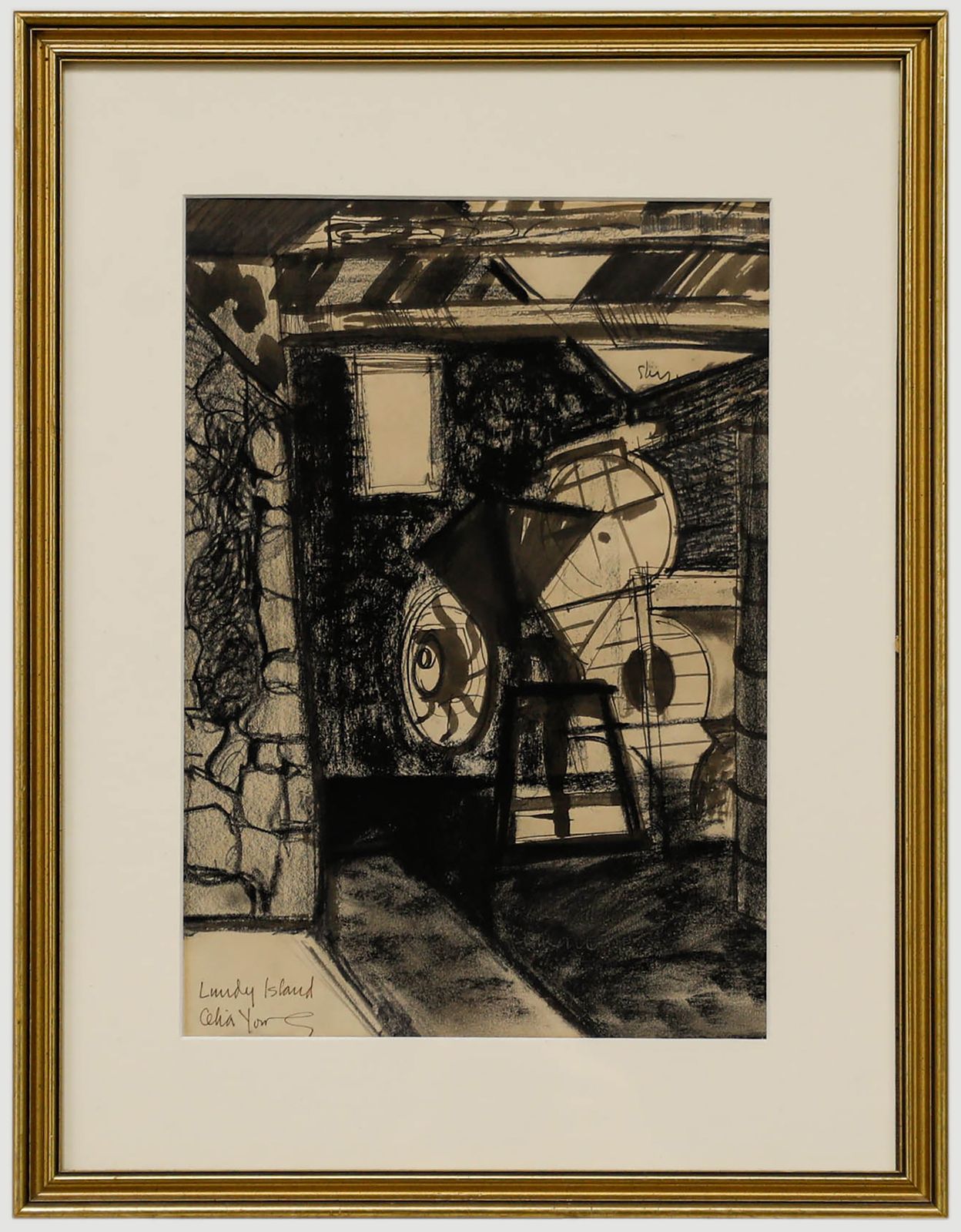 Celia Young Mid 20th Century Mixed Media, Lundy Island