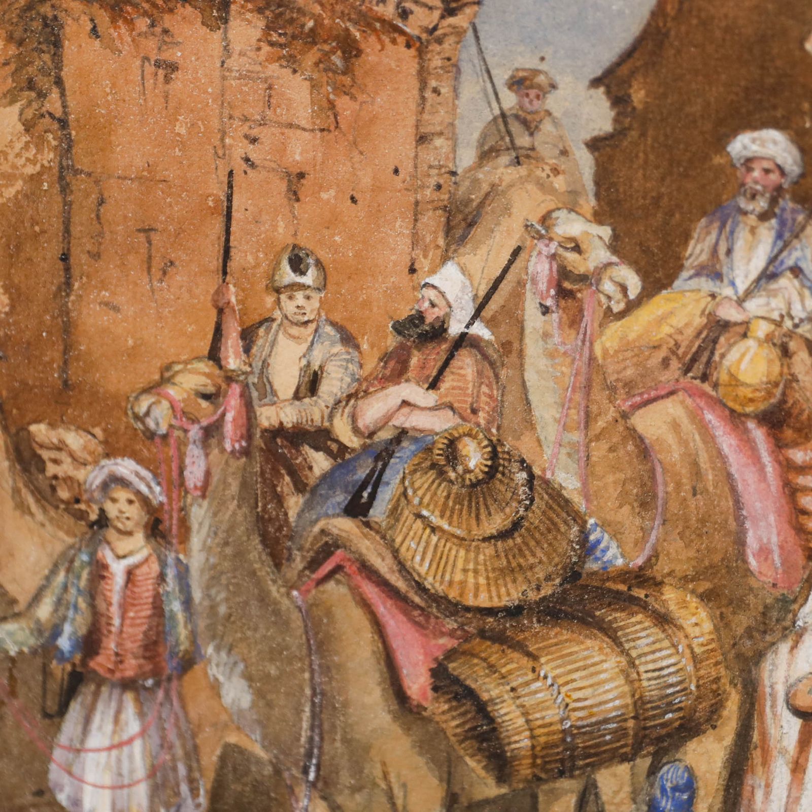 After David Roberts Framed Late 19th Century Watercolour, The Gate Of Marshan photo 235.0