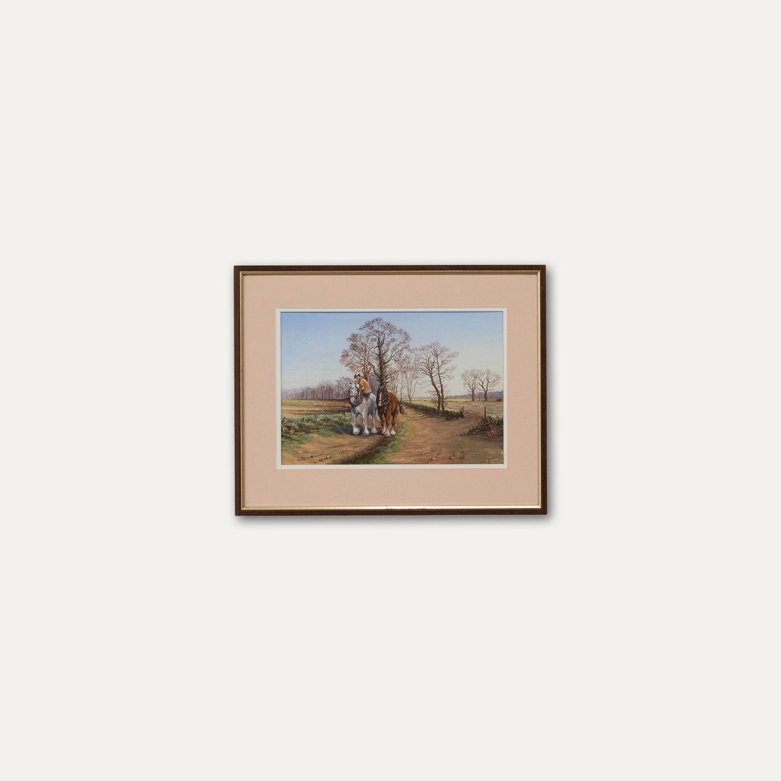 Maurice J. Bush Framed 20th Century Pastel, Heading Home photo buy