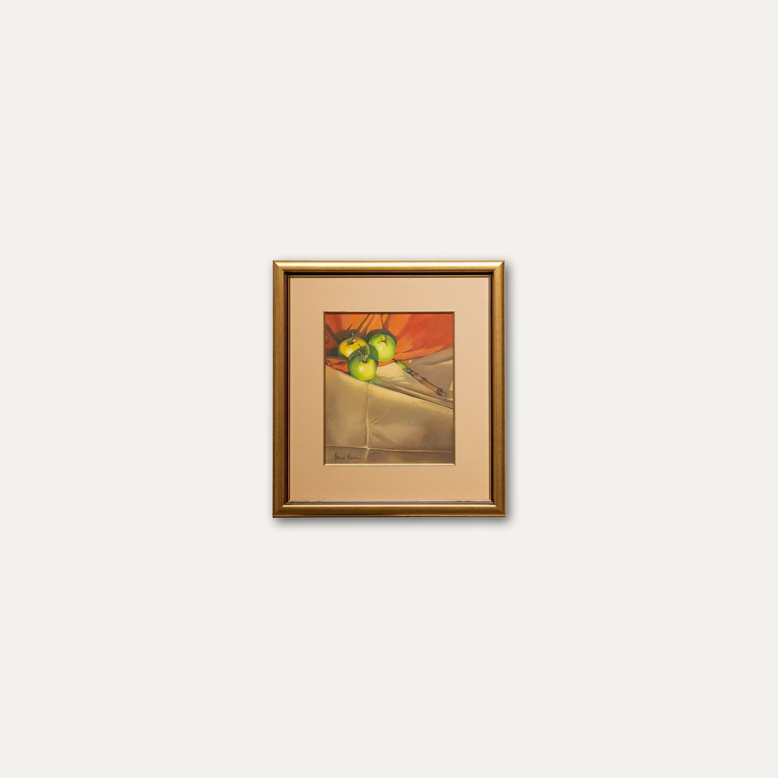 June Bevan (B.1927) 20th Century Oil, Three Granny Smiths photo buy