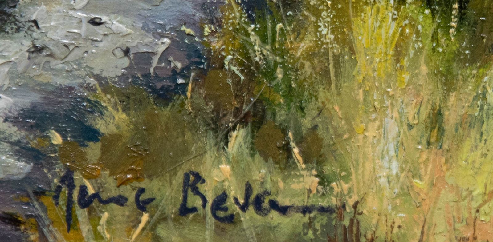 June Bevan (B.1927) 20th Century Oil, Secluded Lane At Nightingale Centre photo vinterior