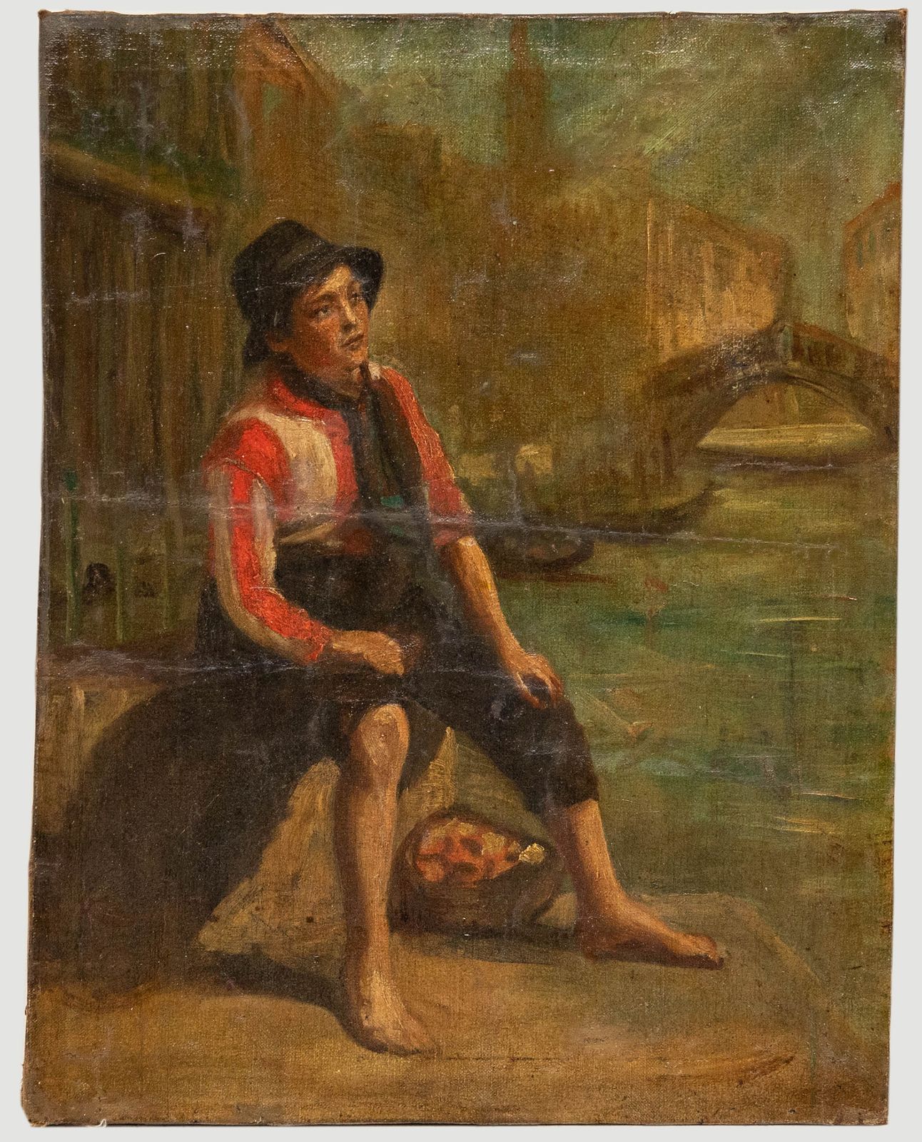 Early 20th Century Oil Venetian Boy