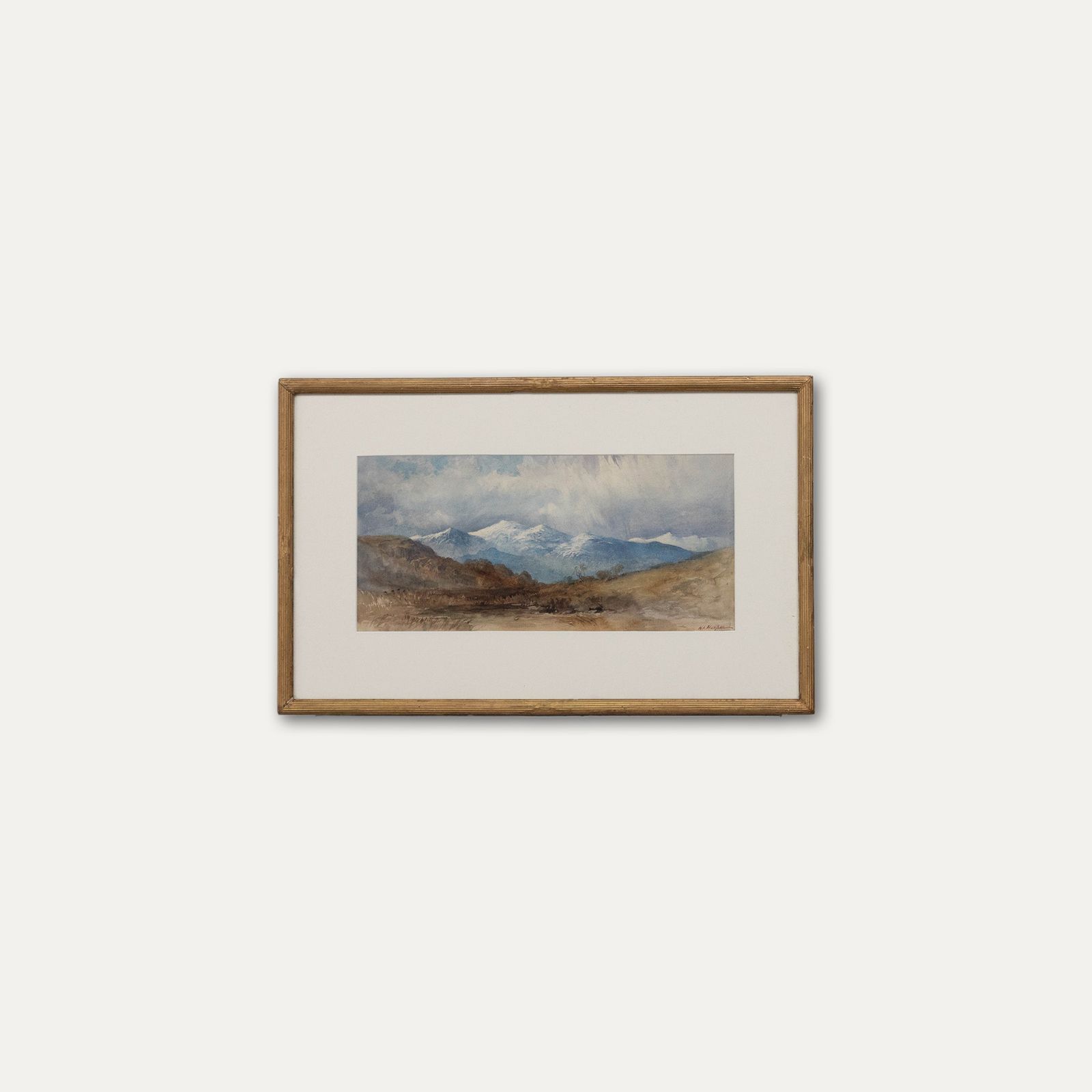 H. A. Hanpen Framed Early 20th Century Watercolour, White Mountains photo buy
