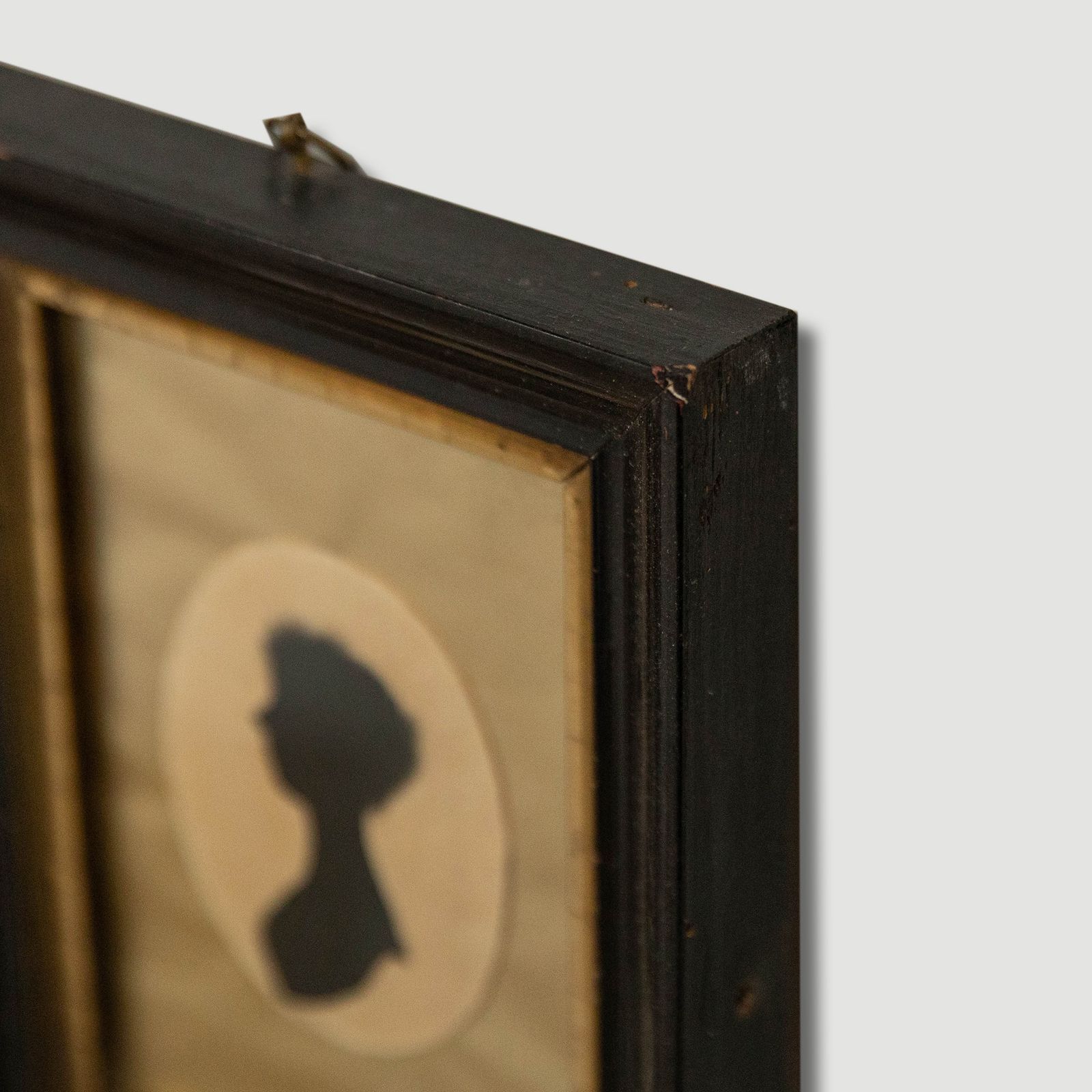 Miniature 19th Century India Ink Victorian Lady In Profile photo 144.0