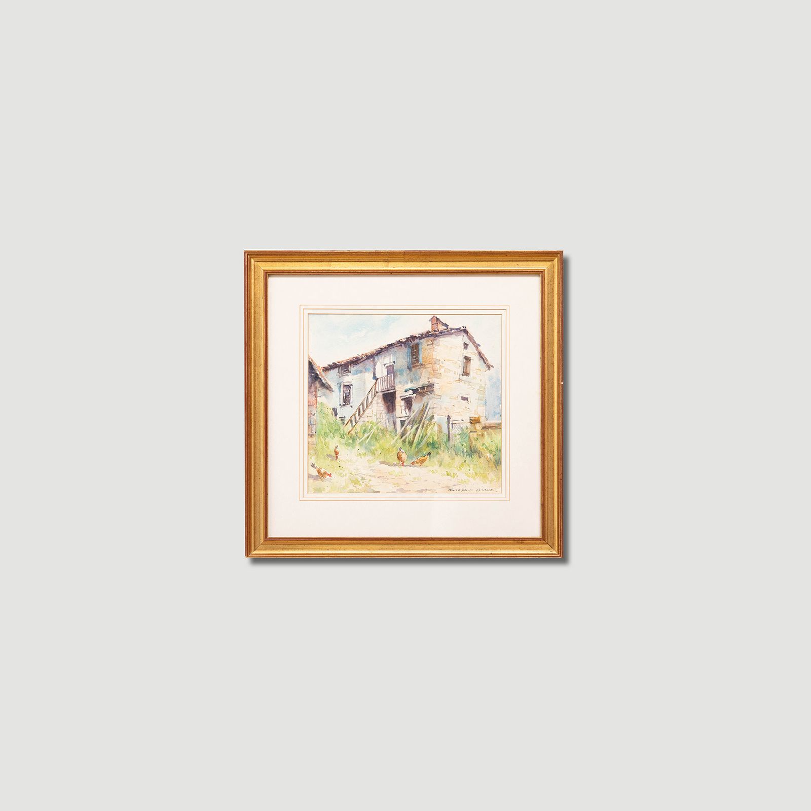 Chris Hollick (B.1946)  20th Century Watercolour, Barn In South West France photo buy