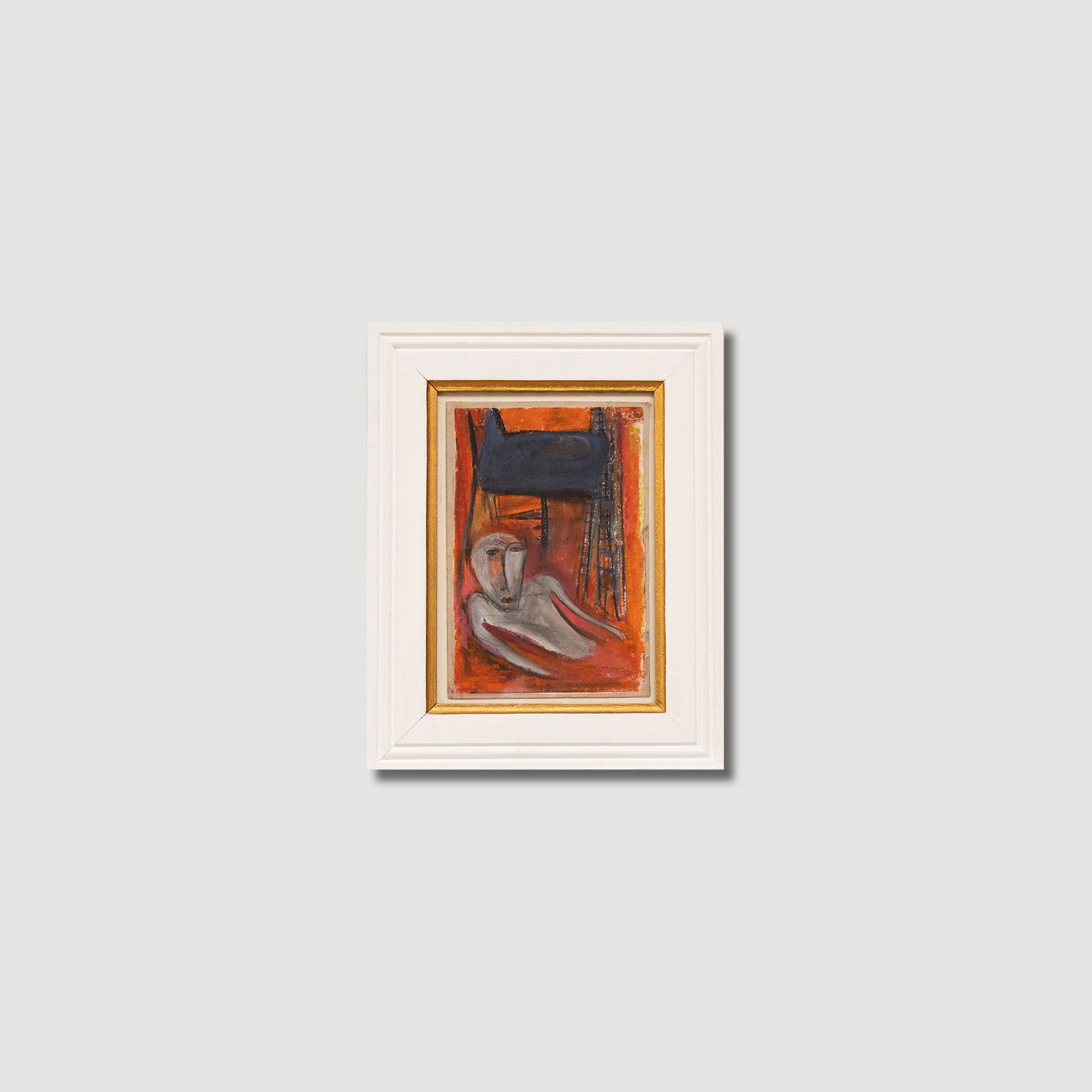Attrib. Louise Mcclary (B.1958) Framed 20th Century Pastel, Floor Is Lava photo vinterior