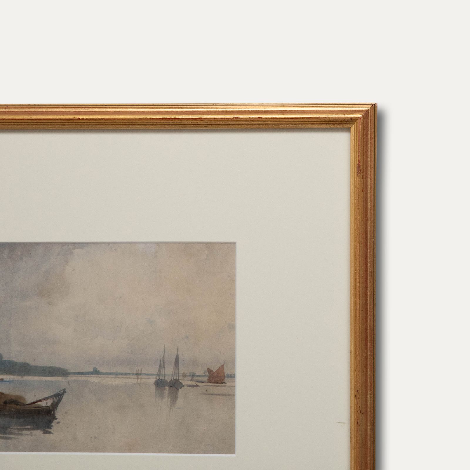 Framed Late 19th Century Watercolour Sailing Boats photo 134.0