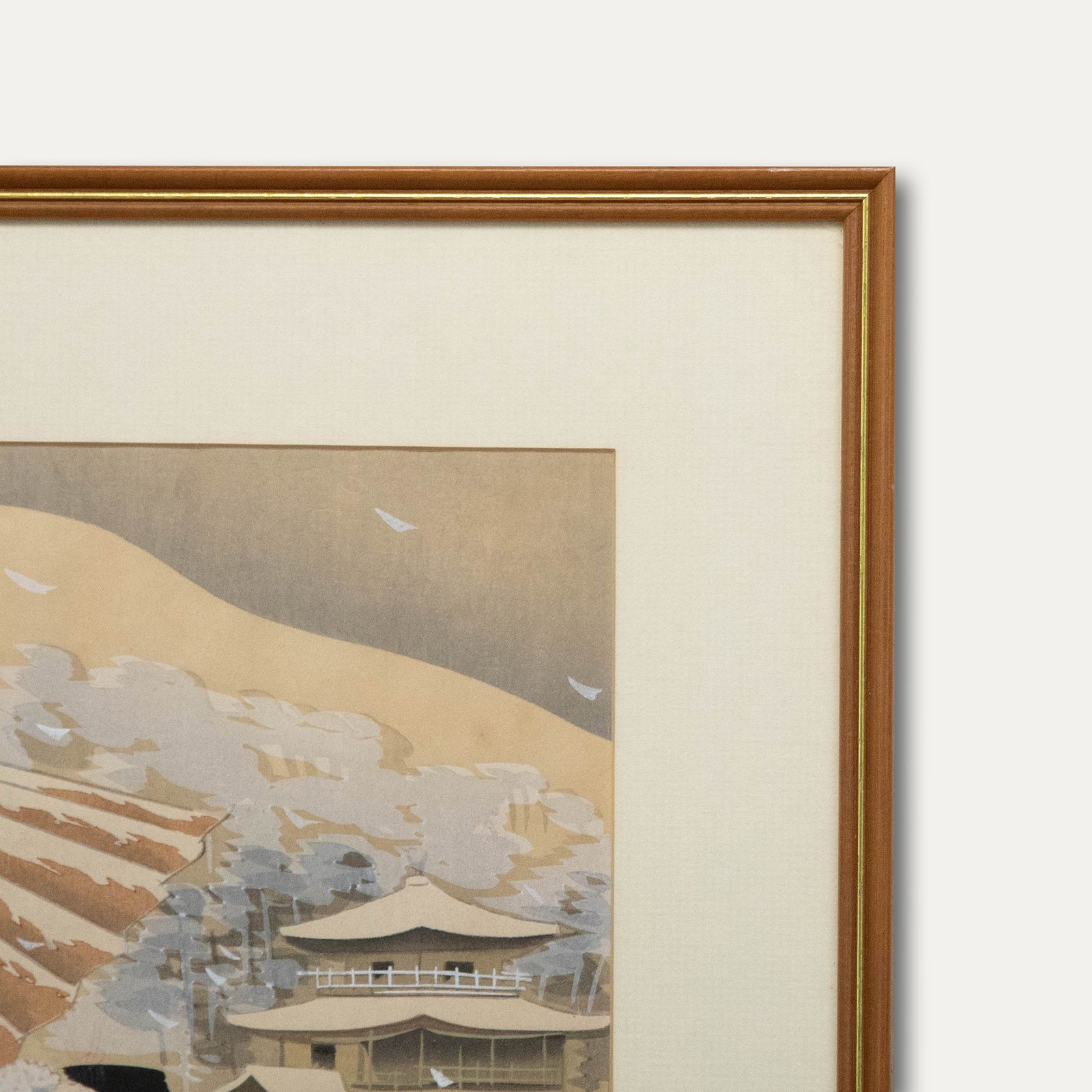 Mid 20th Century Watercolour Woman In The Winter Snow photo 118.0