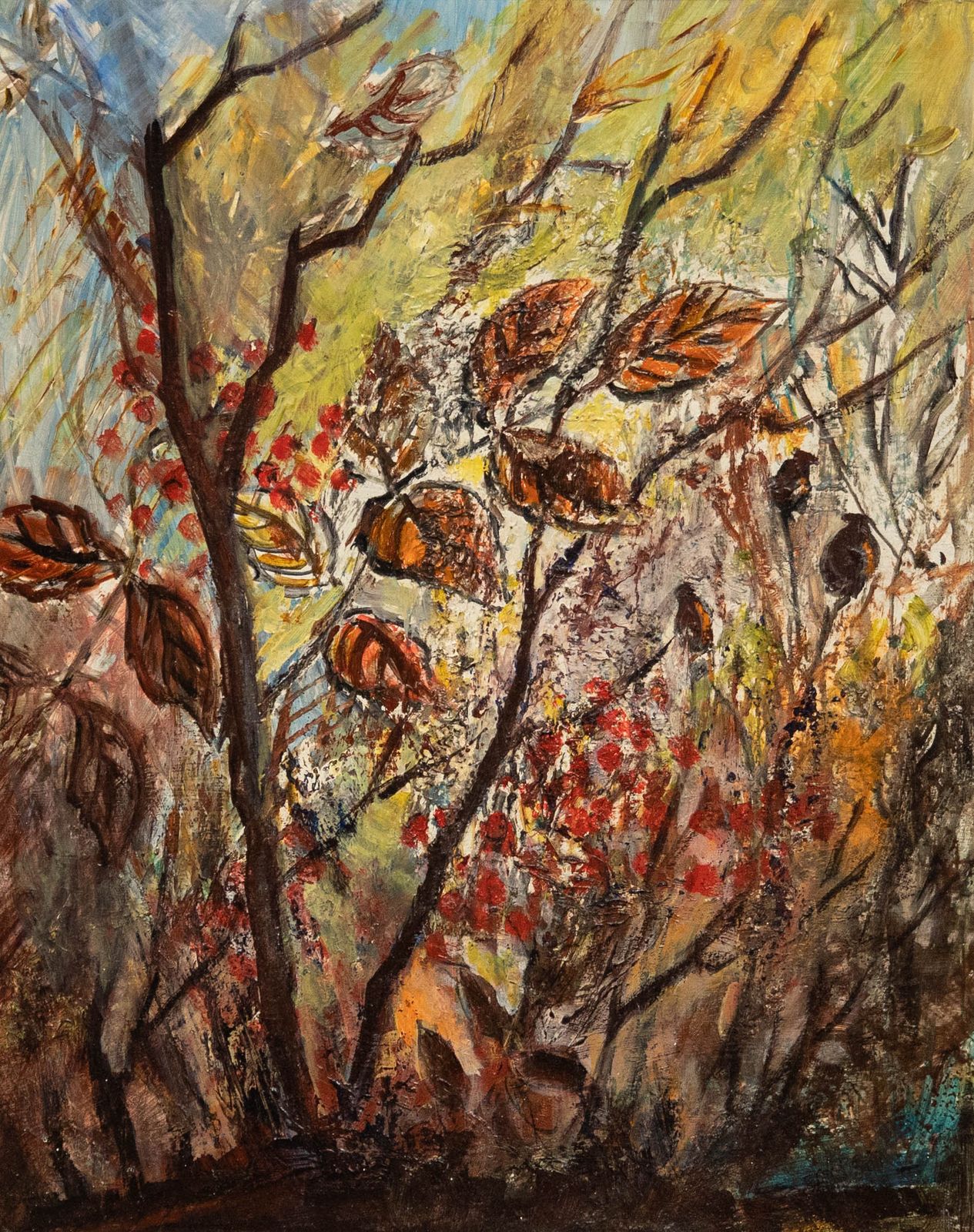 Margaret Dean (Fl.1955 1991) Framed 20th Century Oil, Colours Of Autumn photo furniture