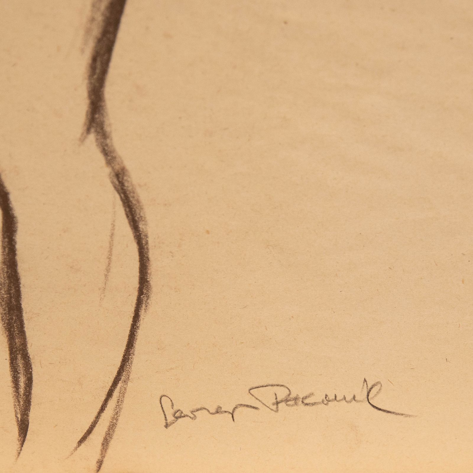 Georges Pacouil (1903 1996) Charcoal Drawing, Nude In Classical Pose photo Art