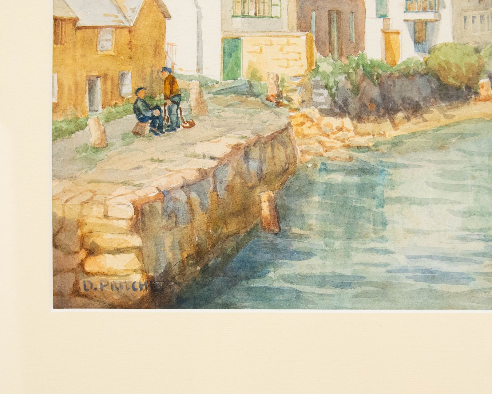 Dora C. Pritchett Framed Early 20th Century Watercolour, Catch Up On Quay photo 167.0