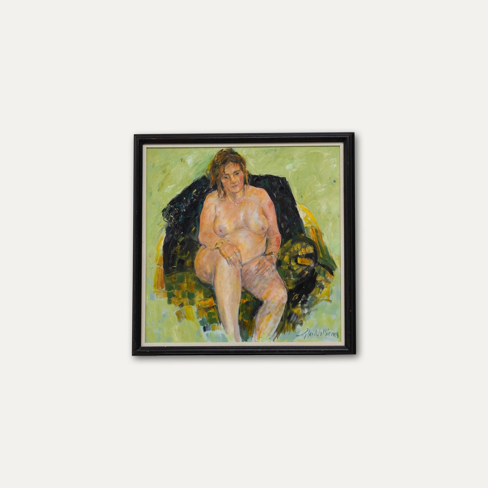 Glo Williams (B.1940) Contemporary Oil, Female Nude Study photo buy