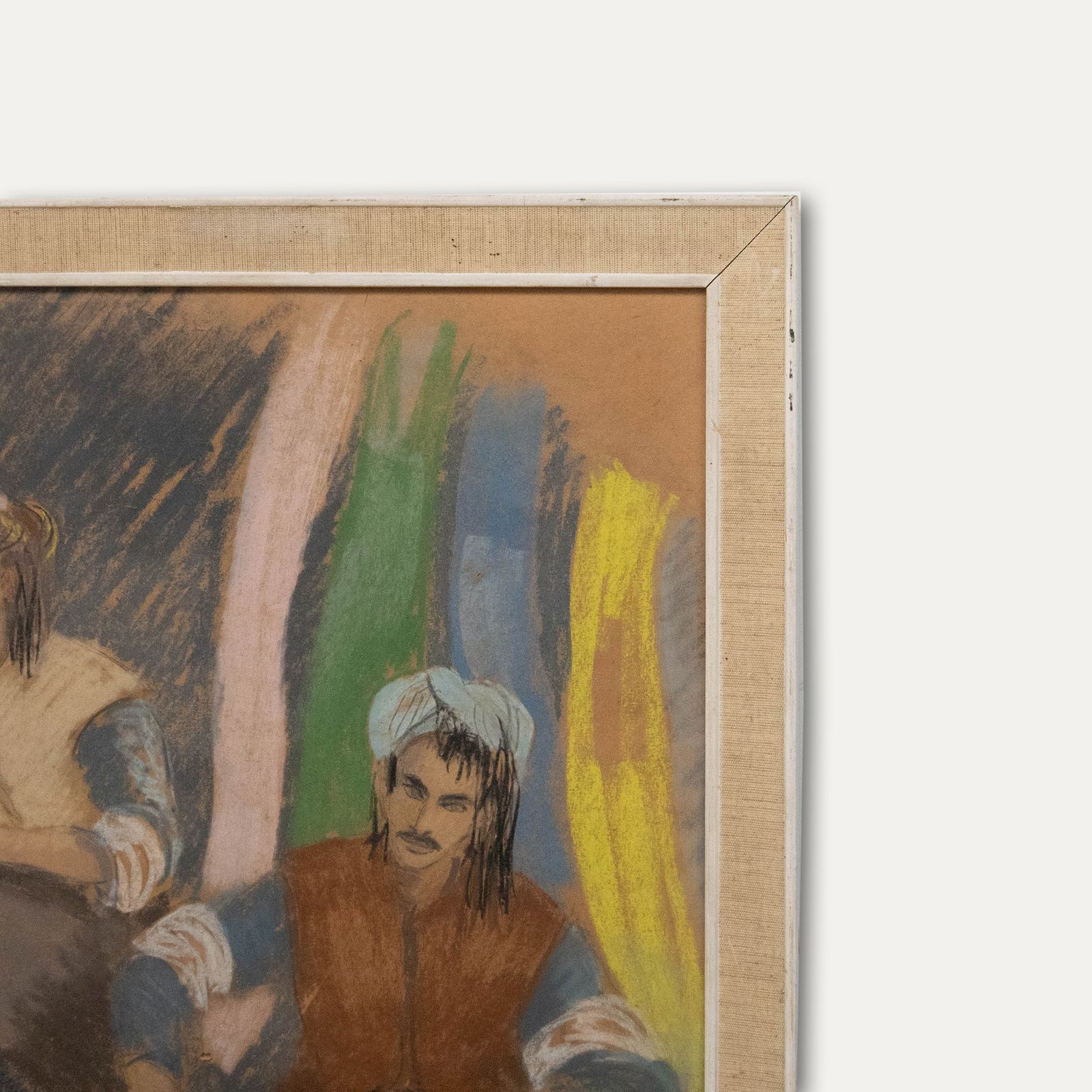 Sue Southby Framed Mid 20th Century Pastel, Kurdish Tailors photo 183.0