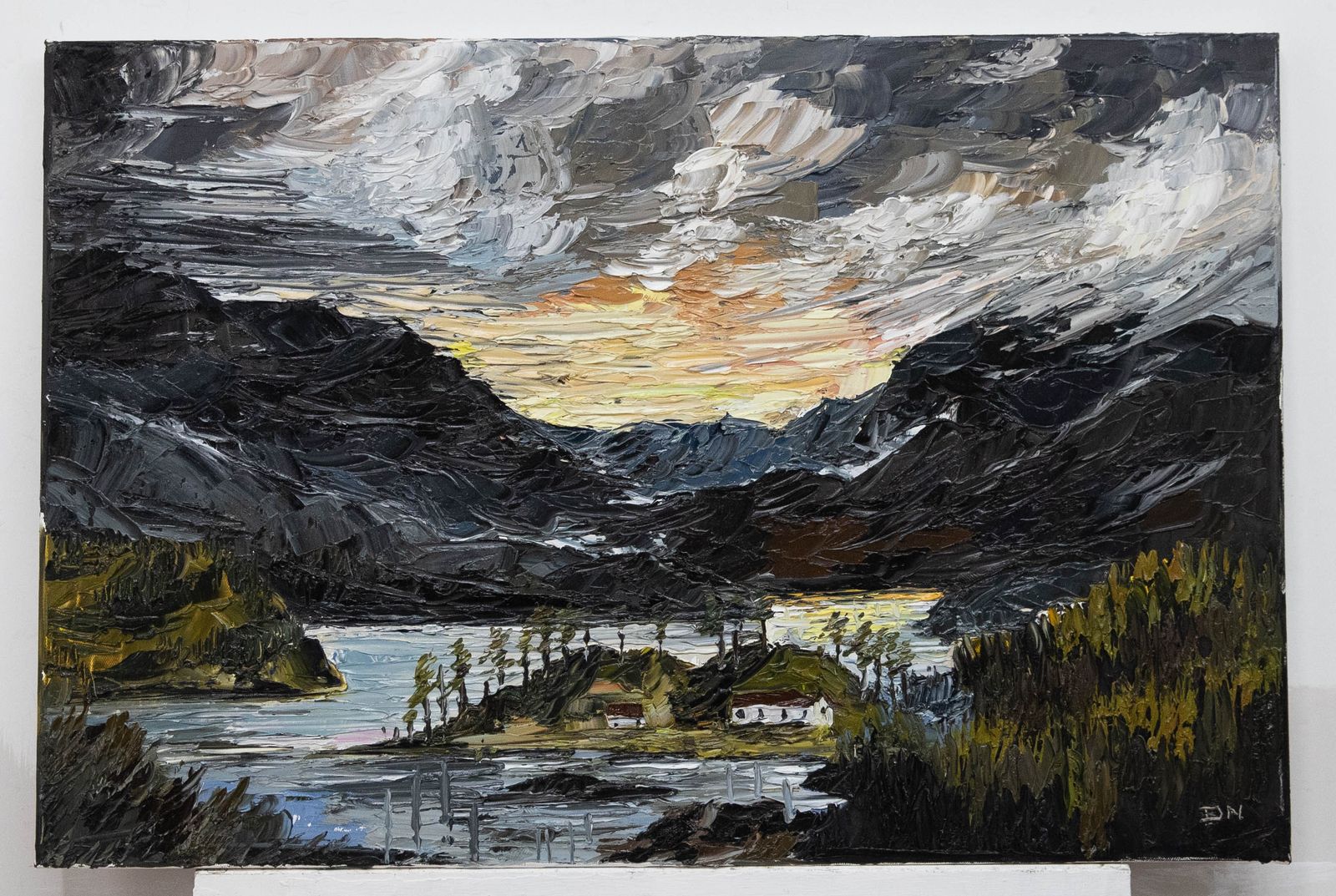 Daniel Nichols Contemporary Oil, Clouds Over The Loch photo furniture