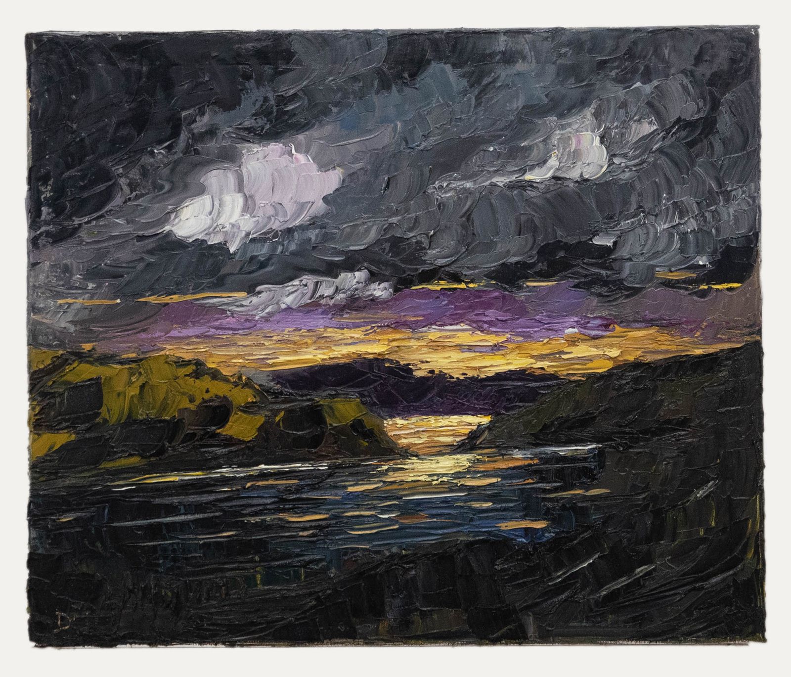 Daniel Nichols Contemporary Oil, Loch Restil photo furniture