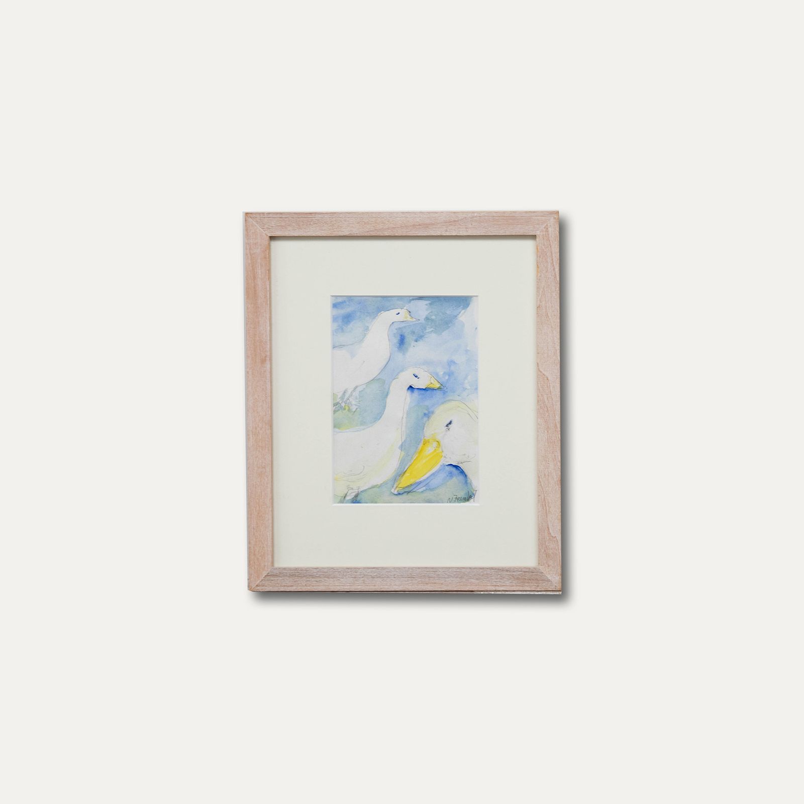 Nan Frankel Framed Contemporary Watercolour, Geese photo buy