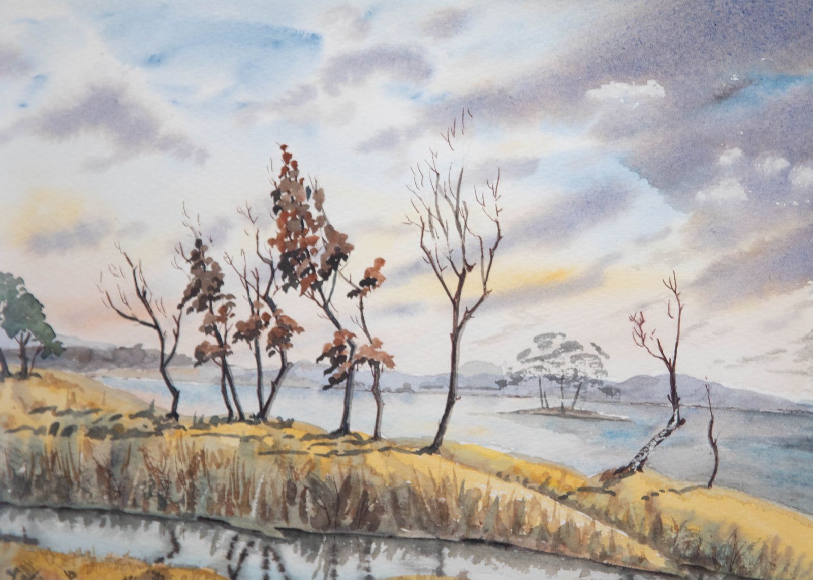 Mary Alston Framed Contemporary Watercolour, Wester Ross photo furniture