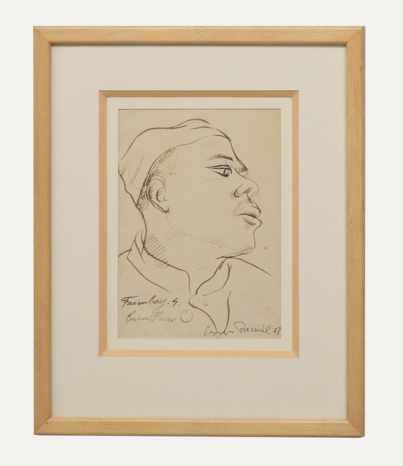 Georges Pacouil (1903 1996) 1923 India Ink, Soldier
