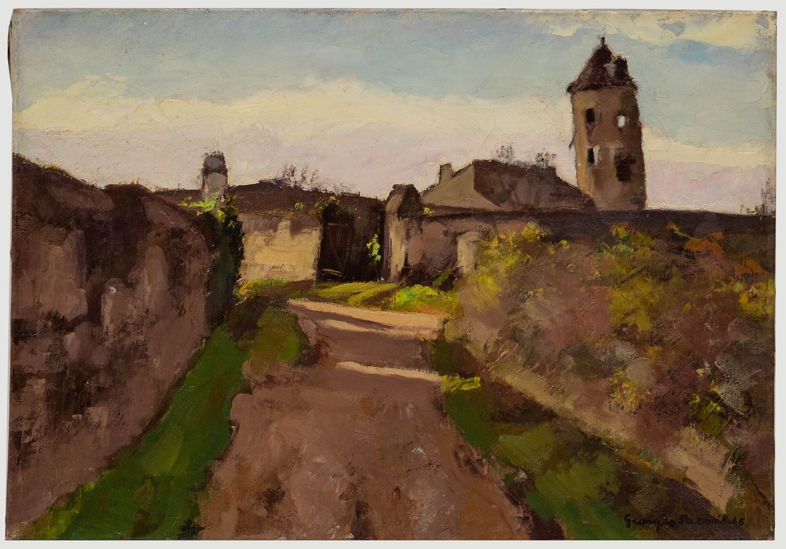 Georges Pacouil (1903 1996) 1946 Oil, Mill In Challans