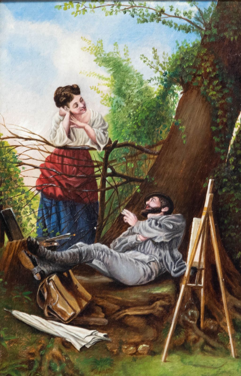 Italian School C.1886 Oil In Love With The Artist photo furniture