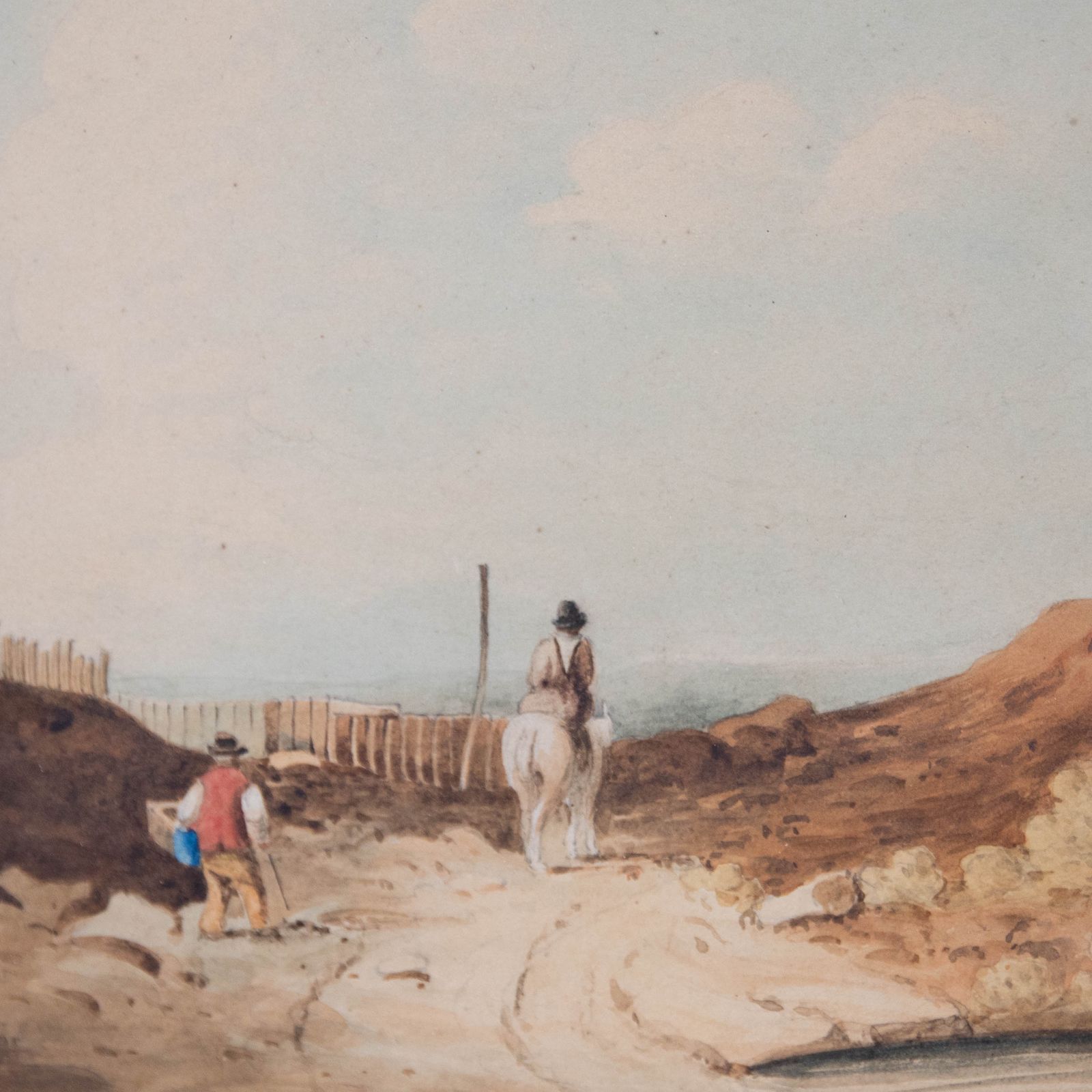 Follower Of David Roberts (1796 1864) Framed Watercolour, Fetching The Grain photo Art