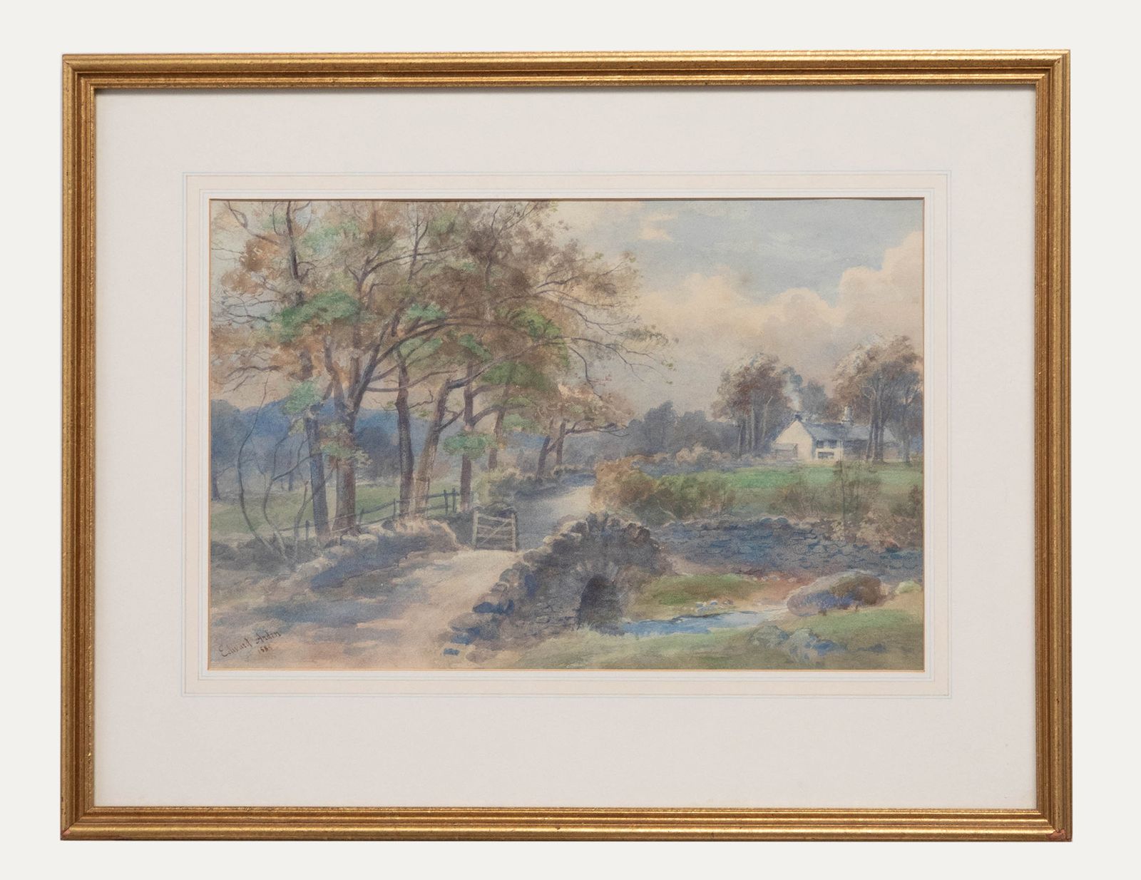 Edward Tucker Jnr (1847 1910) Framed Watercolour, Lake District Stream