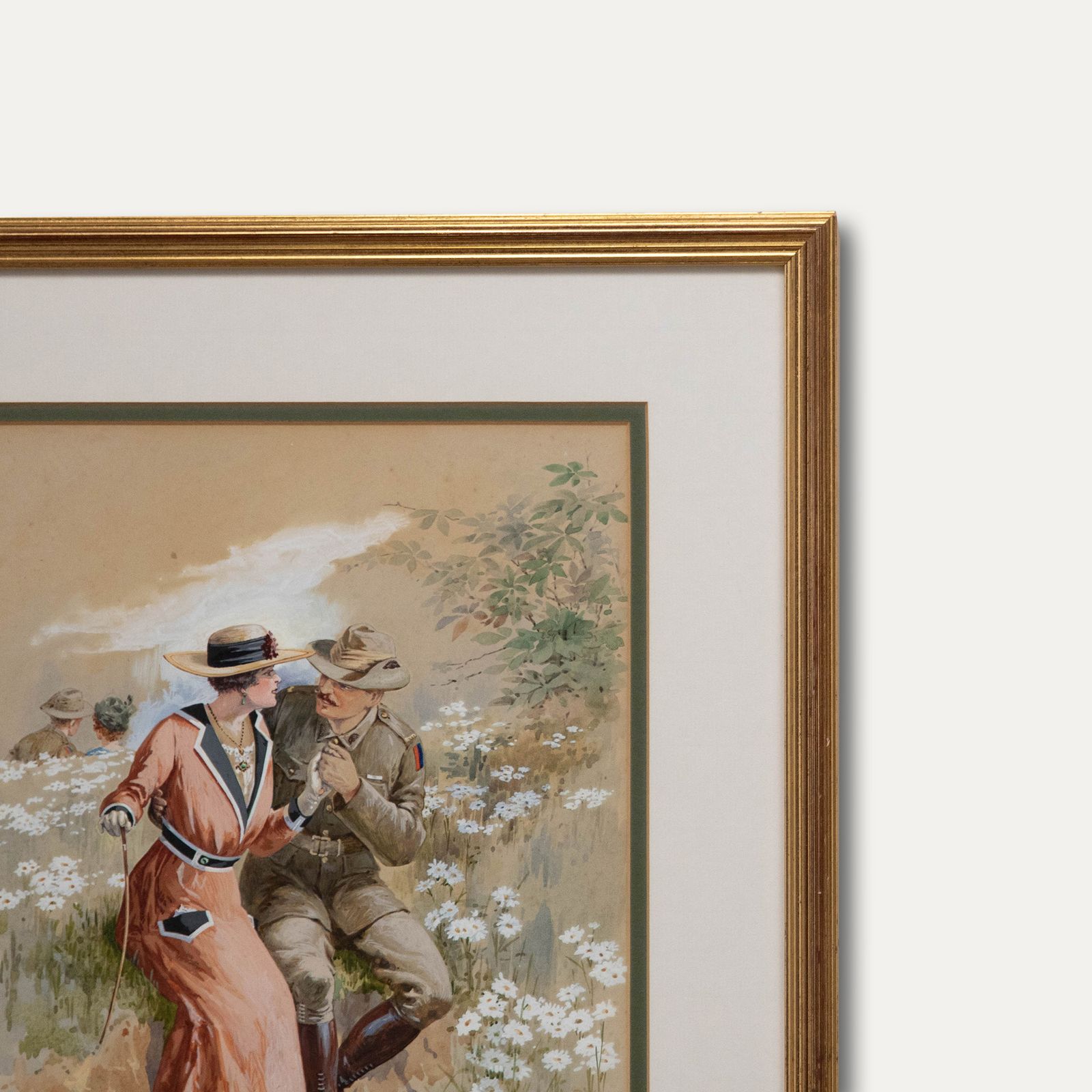 Edgar Alfred Holloway (1870 1941) Watercolour, Courting Couple photo 149.0