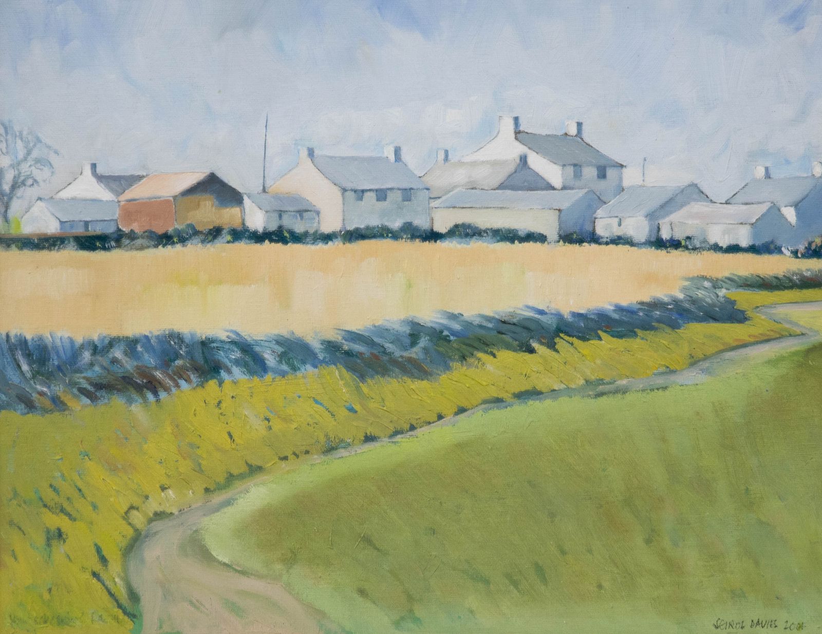 Seiriol Davies Framed Contemporary Oil, Coastal Farm, Pembrokeshire photo furniture