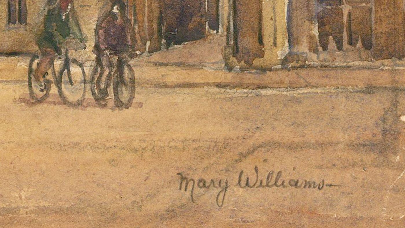 Mary Williams R.W.A, S.W.A. (1911 2002) Watercolour, The Marketplace, Wells photo for sale