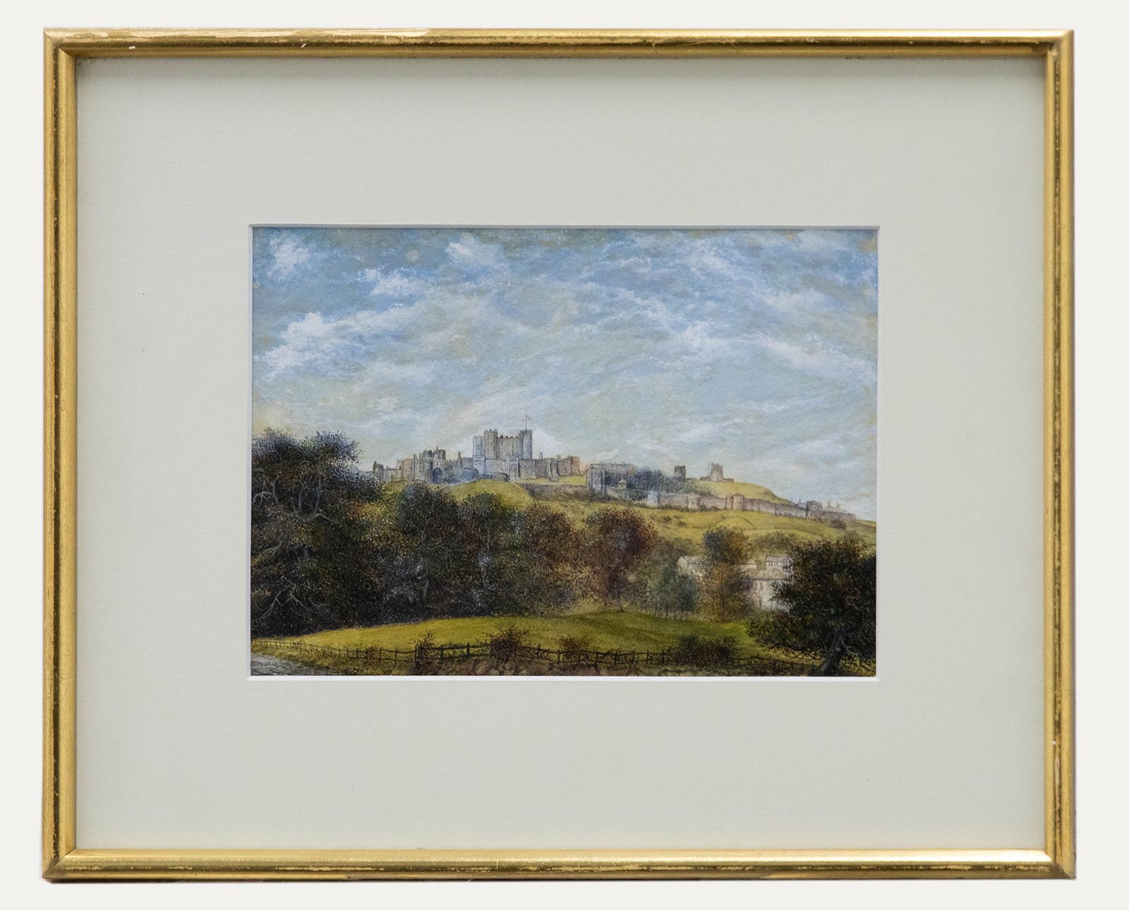 Attrib. James Robert Thompson Framed 19th Century Watercolour, Dover Castle