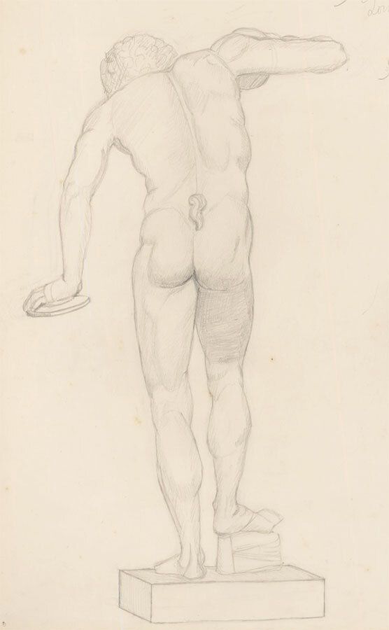Lorna Bing (1897 1993) 1915 Graphite Drawing, The Dancing Faun