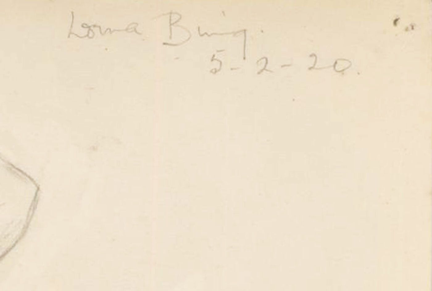 Lorna Bing (1897 1993) 1920 Graphite Drawing, Standing Male Nude photo for sale