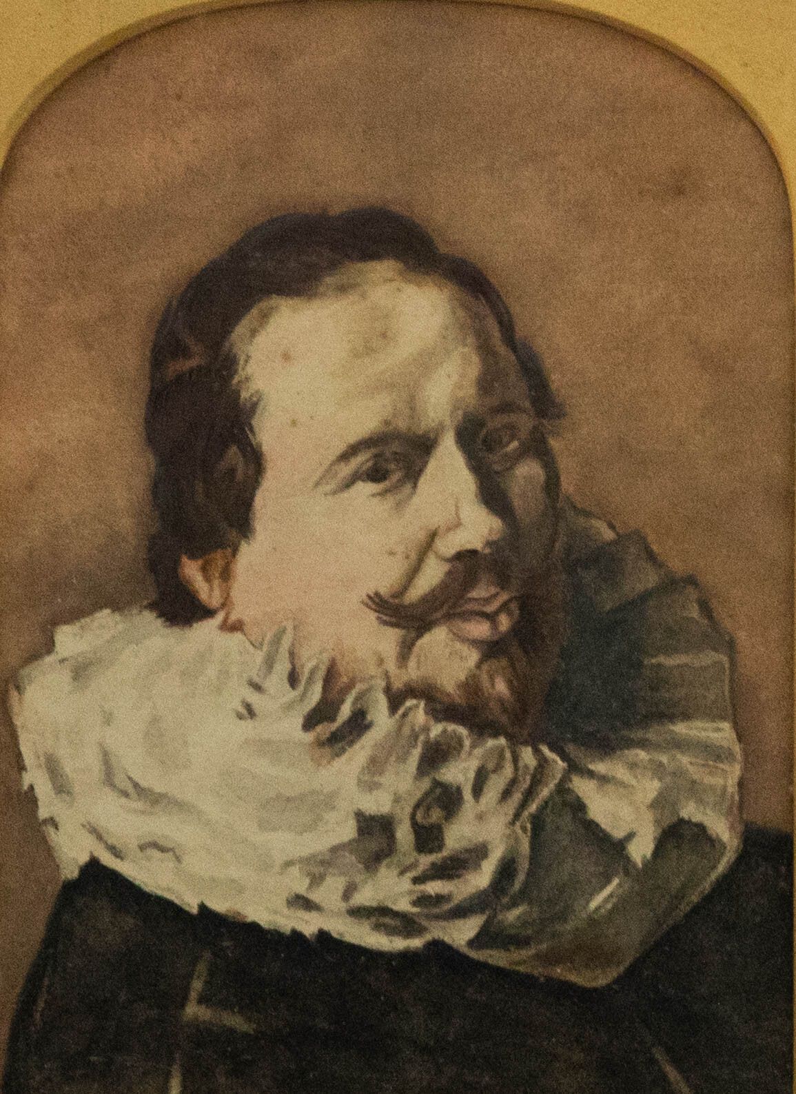 19th Century Watercolour Artist's Self Portrait photo furniture
