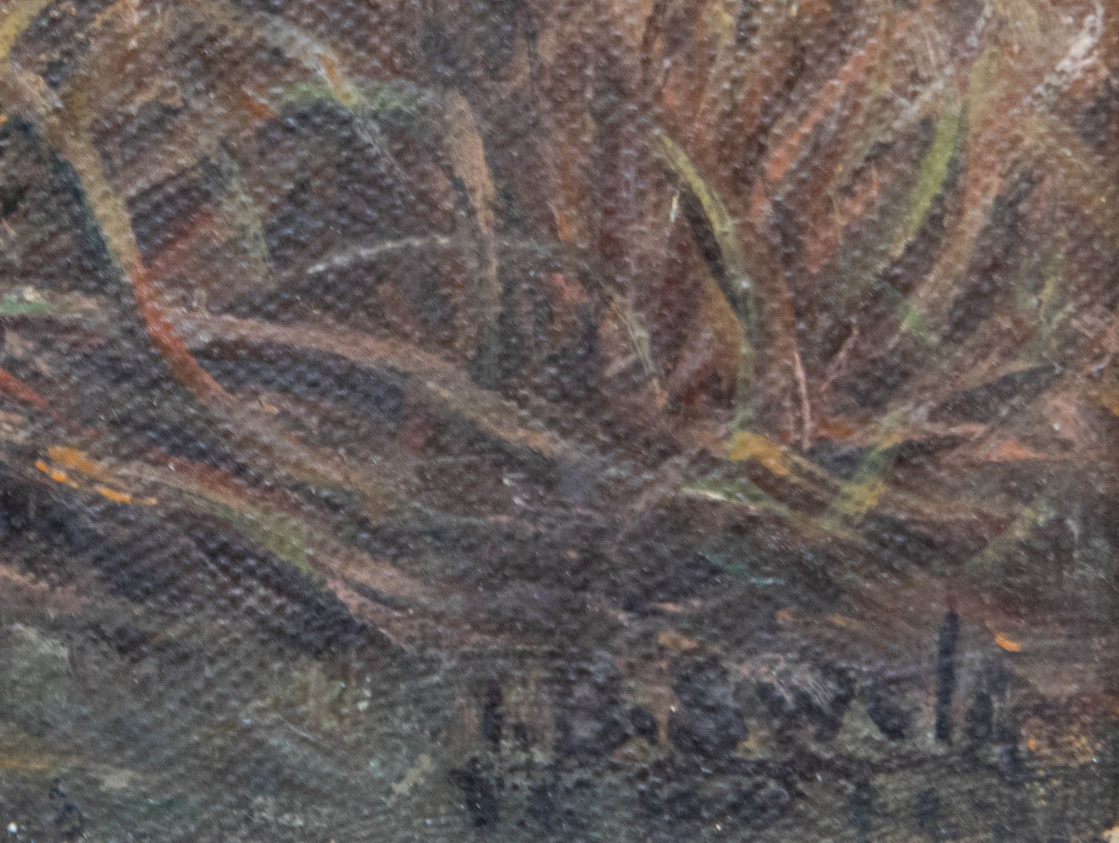 Ida Bagus Swela Framed 20th Century Oil, Working In The Field photo vinterior