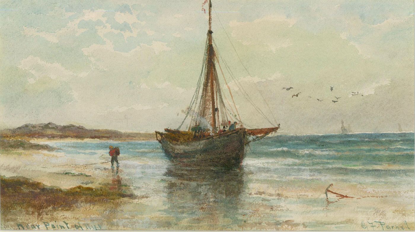 G.F. Parnell Early 20th Century Watercolour, Near Point Of Ayr photo furniture