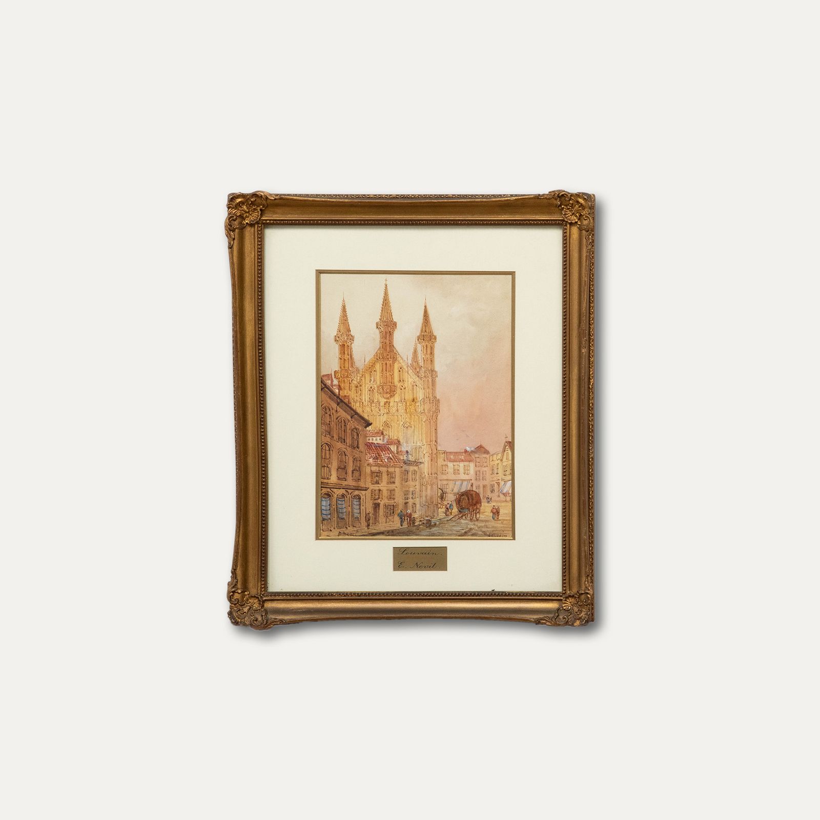 Edward Nevil (Fl.1880 1900) Late 19th Century Watercolour, Leuven, Belgium photo buy