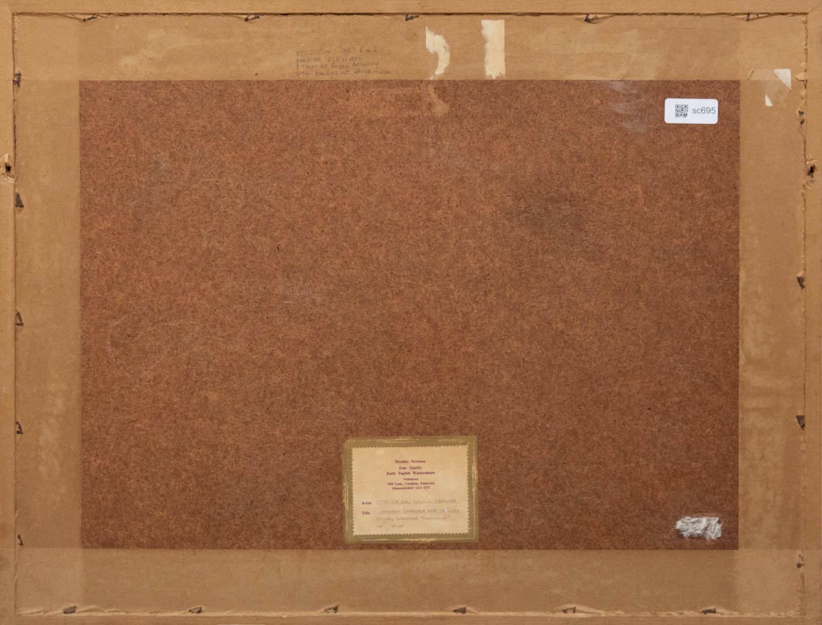 David Cox Jnr. Arws (1809 1885) Framed Watercolour, Duncraggan photo for sale