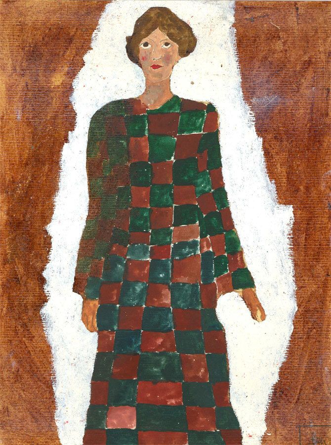Ben Carrivick Contemporary Oil, Chequered Dress photo furniture