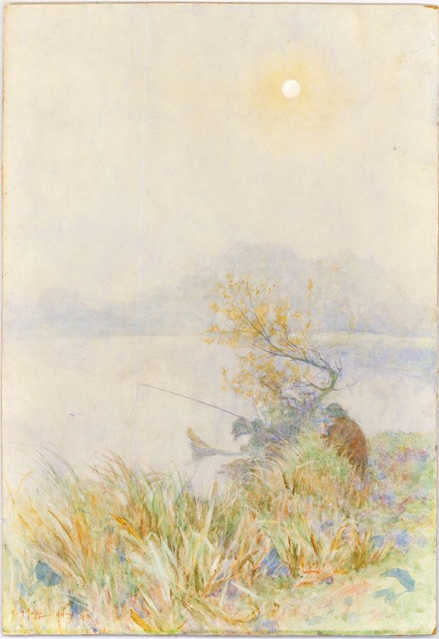 Geo H. Jupp 1914 Watercolour, Bray photo furniture