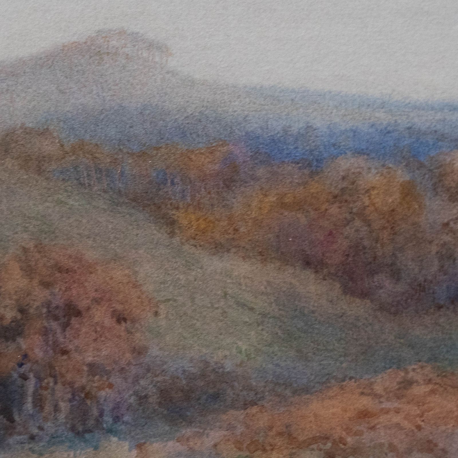 Victor Wyatt Burnand (1868 1940) Watercolour, Crooksbury Hill photo Art