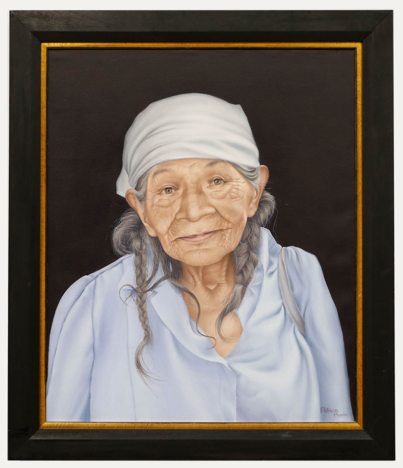Patricio Marin 20th Century Oil, Serenity In Old Age