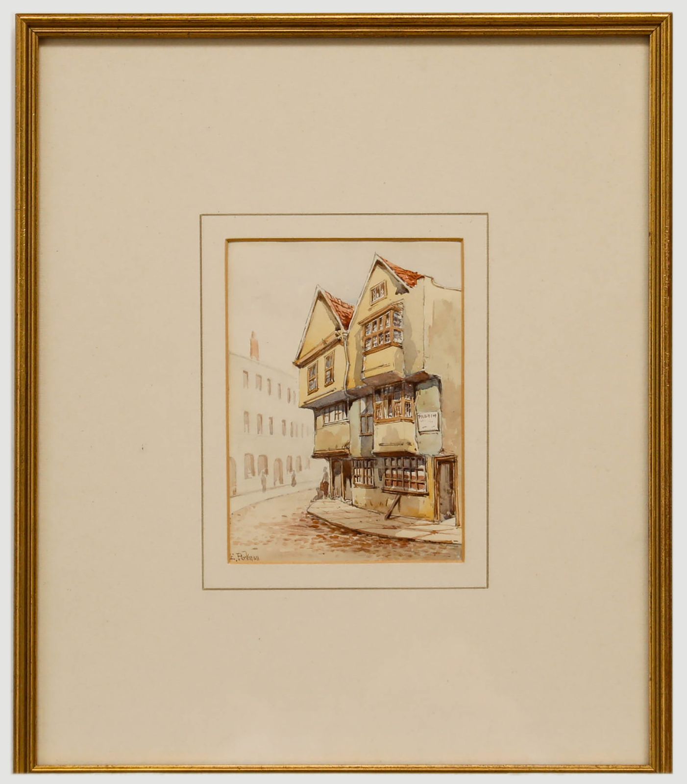 Ernest Parkman (1856 1921) Framed Watercolour, Lewins Mead Lane