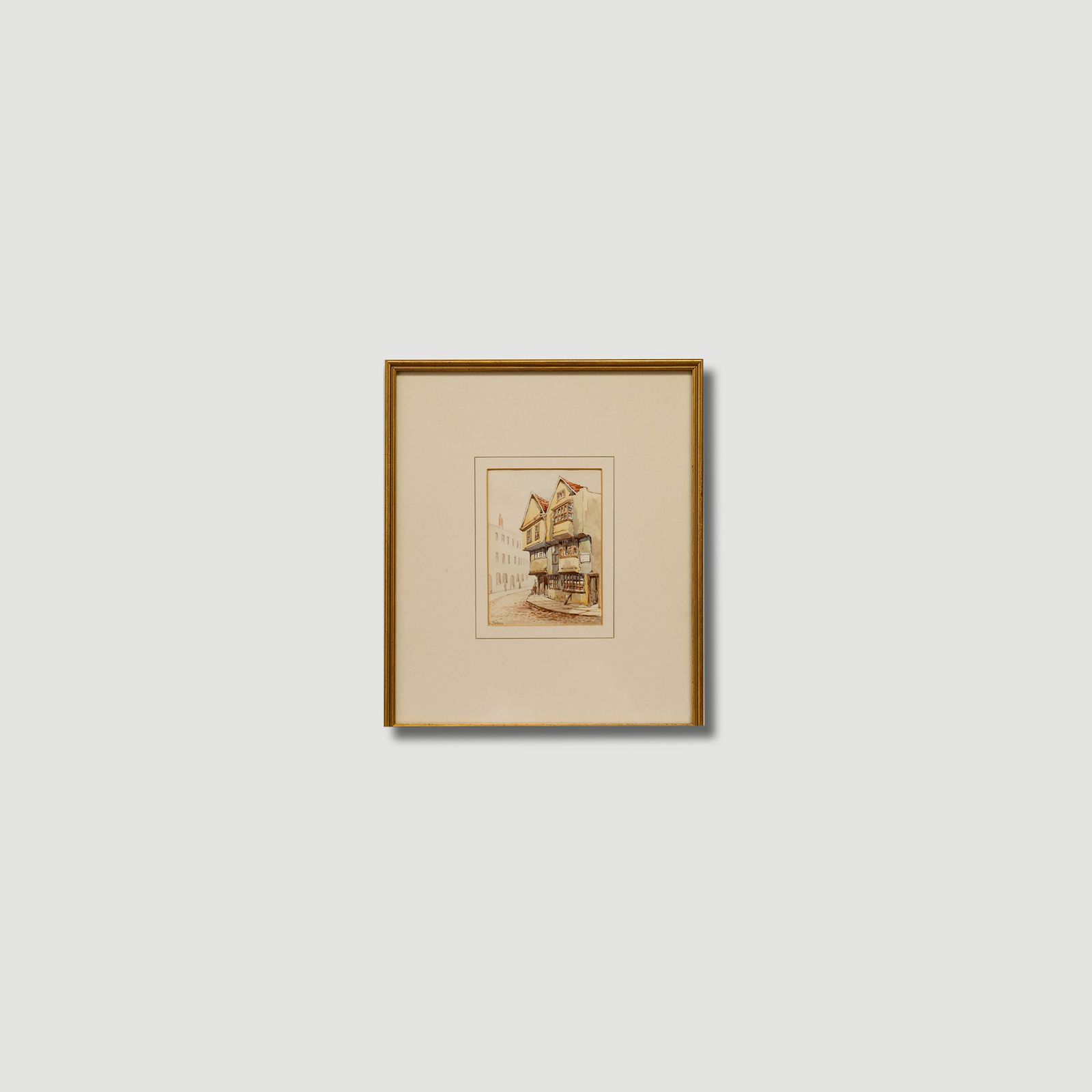 Ernest Parkman (1856 1921) Framed Watercolour, Lewins Mead Lane photo vinterior
