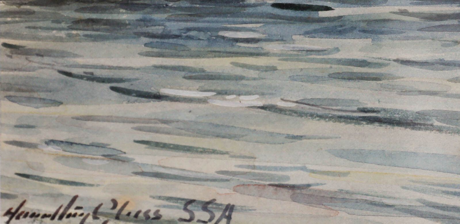John Hamilton Glass Ssa (Fl.1890 1925) Watercolour, On The Dutch Coast photo vinterior