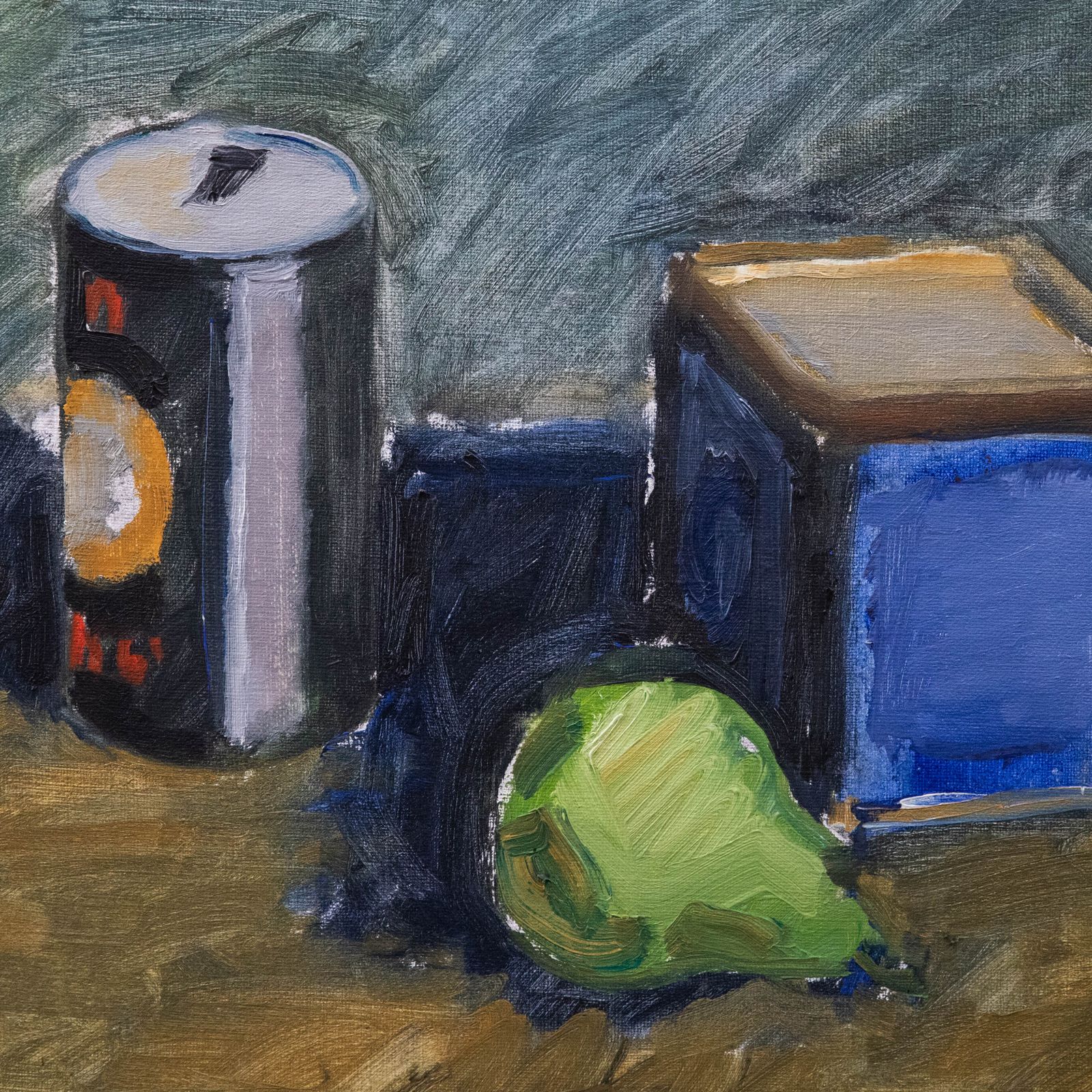Bente Bjerregaard ​​(B.1932) Framed Oil, Still Life With Beer Can photo Art
